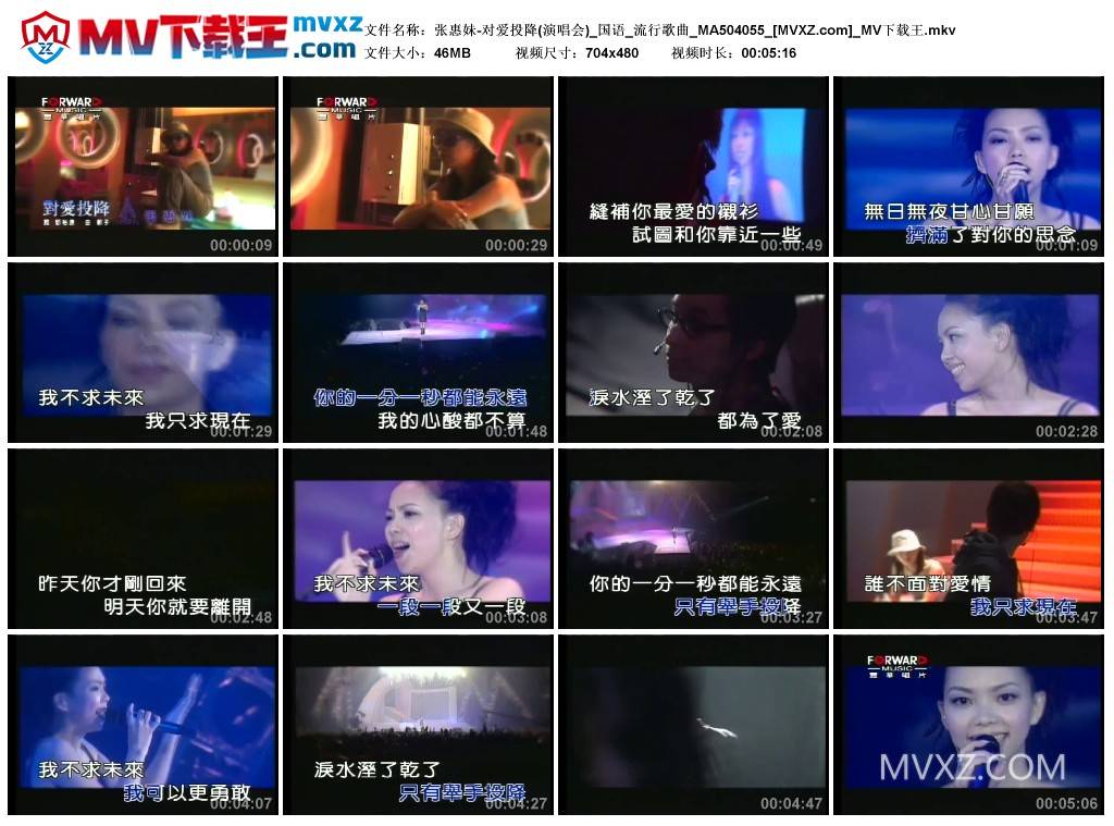 张惠妹-对爱投降(演唱会)_国语_流行歌曲_MA504055
